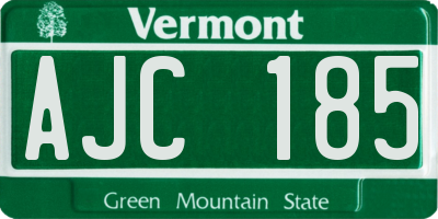 VT license plate AJC185