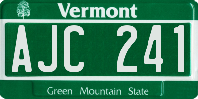VT license plate AJC241