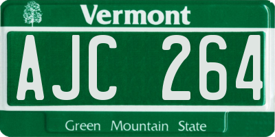 VT license plate AJC264