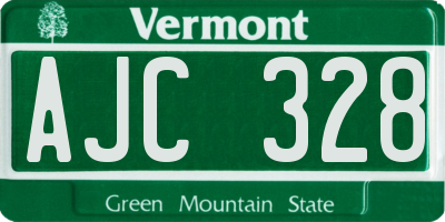 VT license plate AJC328