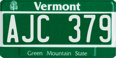 VT license plate AJC379