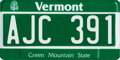 VT license plate AJC391