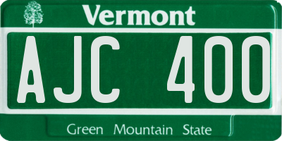VT license plate AJC400