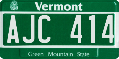 VT license plate AJC414