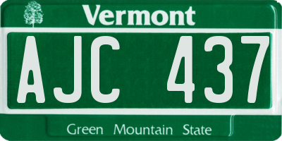 VT license plate AJC437