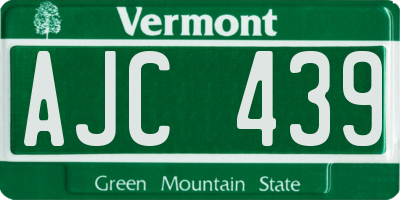 VT license plate AJC439