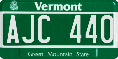 VT license plate AJC440