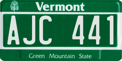 VT license plate AJC441
