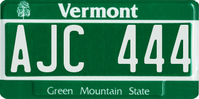VT license plate AJC444