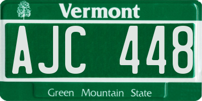 VT license plate AJC448