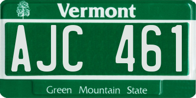 VT license plate AJC461