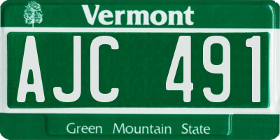 VT license plate AJC491