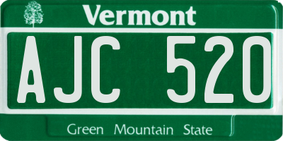 VT license plate AJC520