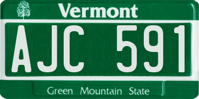 VT license plate AJC591