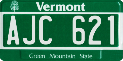 VT license plate AJC621