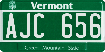 VT license plate AJC656