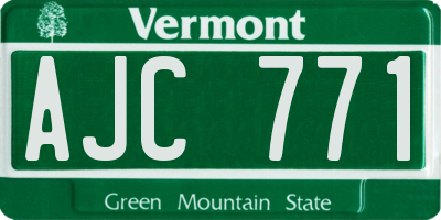 VT license plate AJC771