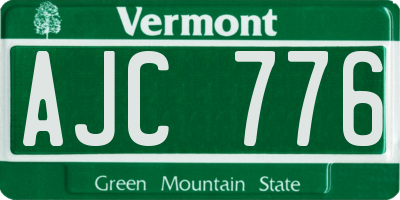 VT license plate AJC776