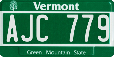 VT license plate AJC779