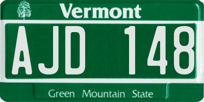 VT license plate AJD148