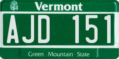 VT license plate AJD151