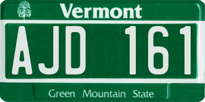VT license plate AJD161