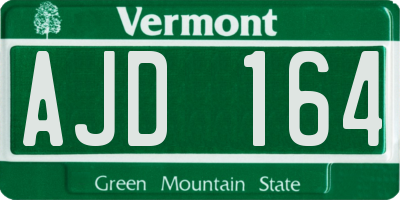 VT license plate AJD164