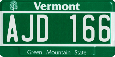 VT license plate AJD166