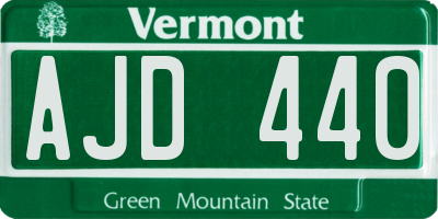 VT license plate AJD440