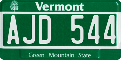 VT license plate AJD544