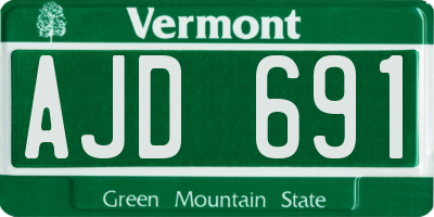 VT license plate AJD691