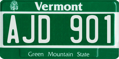 VT license plate AJD901