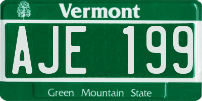 VT license plate AJE199
