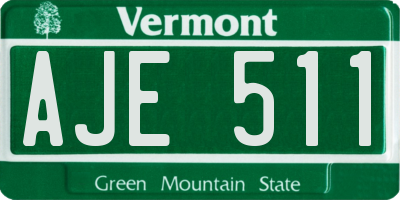 VT license plate AJE511
