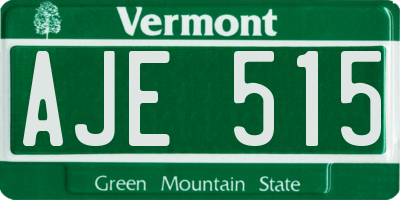 VT license plate AJE515
