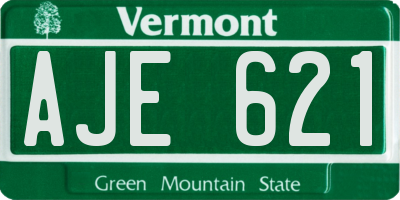 VT license plate AJE621