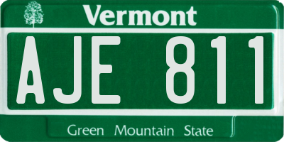 VT license plate AJE811