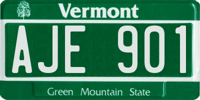 VT license plate AJE901