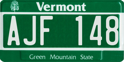 VT license plate AJF148