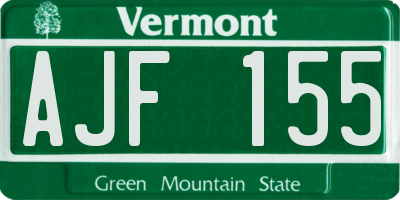 VT license plate AJF155