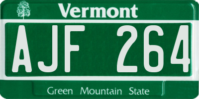 VT license plate AJF264