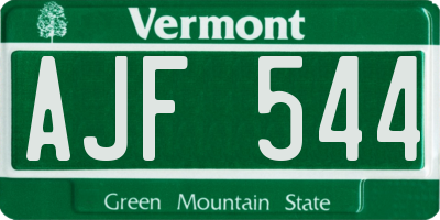 VT license plate AJF544