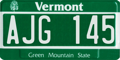 VT license plate AJG145