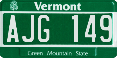 VT license plate AJG149