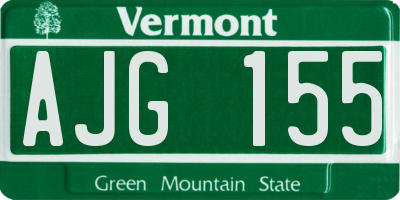 VT license plate AJG155