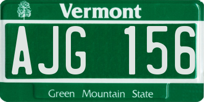 VT license plate AJG156