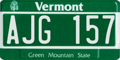 VT license plate AJG157