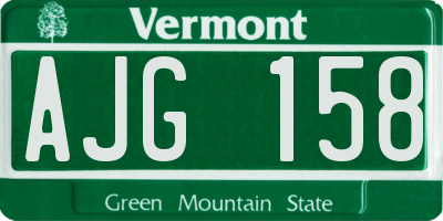 VT license plate AJG158