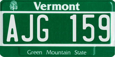 VT license plate AJG159