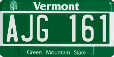 VT license plate AJG161